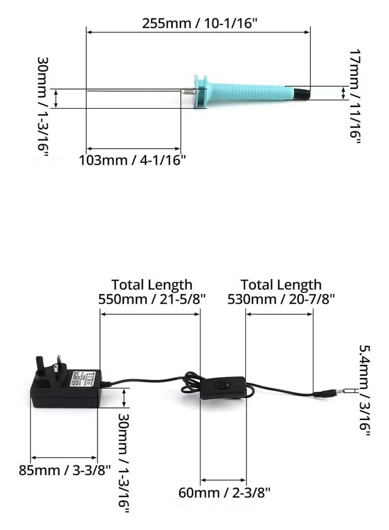 Electric Foam Cutter,10CM Hot Wire Cutting Pen,100-240V/15W Styrofoam Cutter,Hot Wire Cutter and Polystyrene Cutting Tool - Image 2