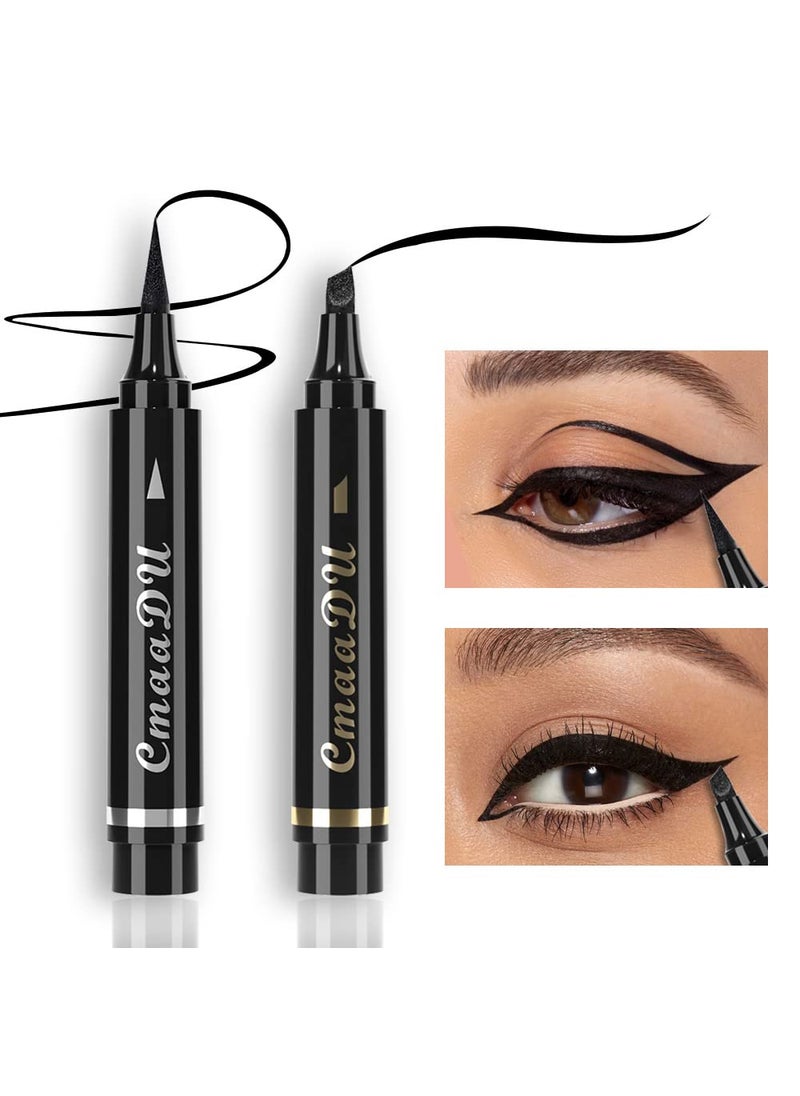 AMY'S DIARY - AMY'S DIARY 2 Pcs Waterproof Eyeliner Pen Super Slim&Thick Black Professional Makeup Liquid Eye Liner Pencil Long Lasting for Women(C1) - Image 1