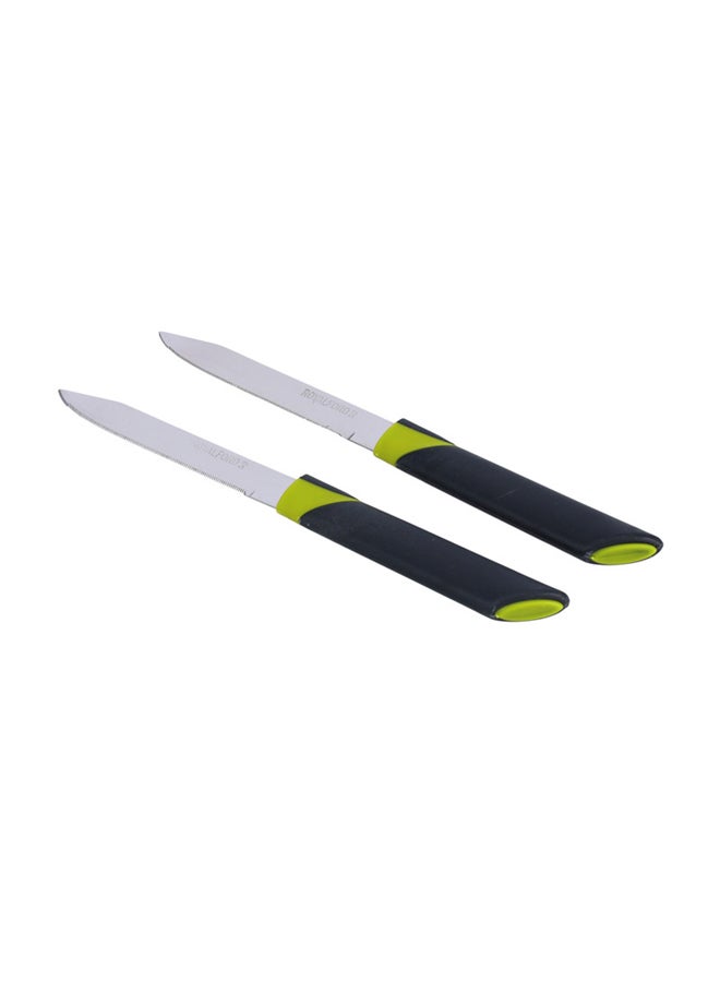 Royalford Fruit Knives Serrated Ss Blade With Strong Pp Handle 21Cm Multicolor Green/Silver 28cm - Image 1