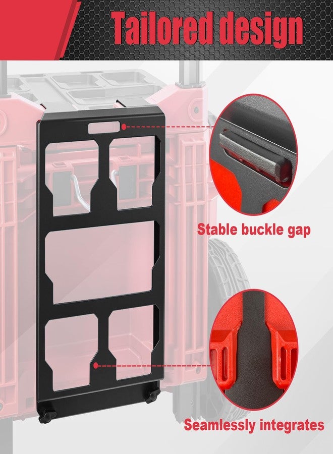 بي بوبو لوحة تثبيت Packout متوافقة مع صندوق أدوات Milwaukee 48-22-8427، تُثبّت على مقبض صندوق الأدوات المتدحرج، دعامة تخزين منظمة لنظام صندوق أدوات Packout - Image 4