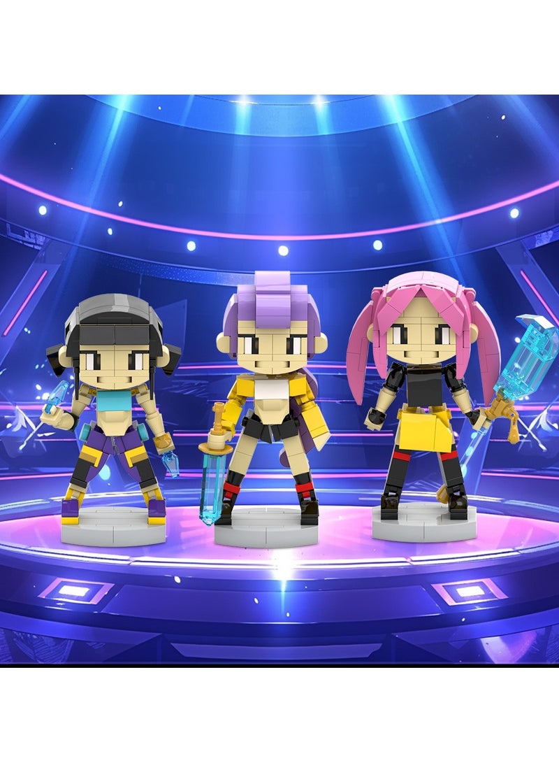 general K-POP: Demon-Hunting Girl Group Lego Room Desktop Decoration Can Be Given as a Gift to Family and Friends - Image 2