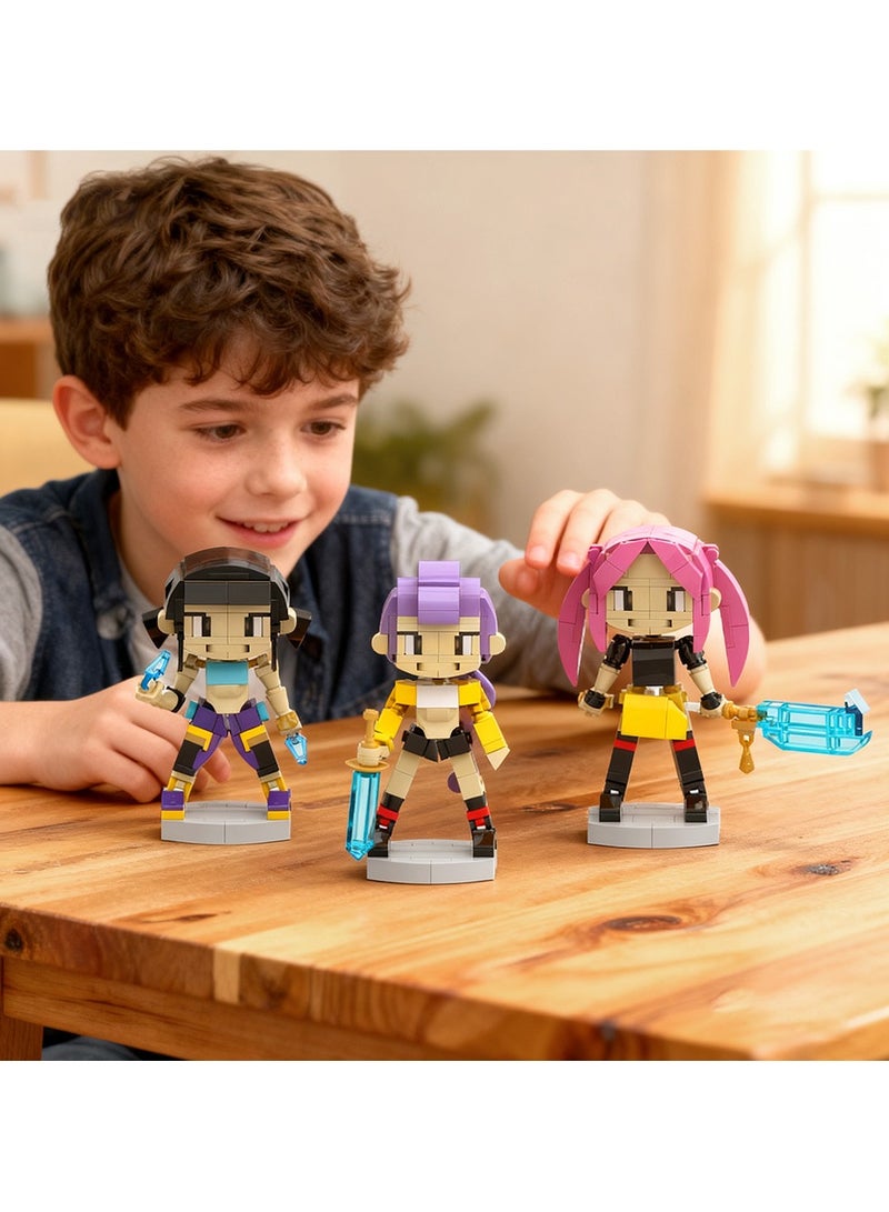 general K-POP: Demon-Hunting Girl Group Lego Room Desktop Decoration Can Be Given as a Gift to Family and Friends - Image 3