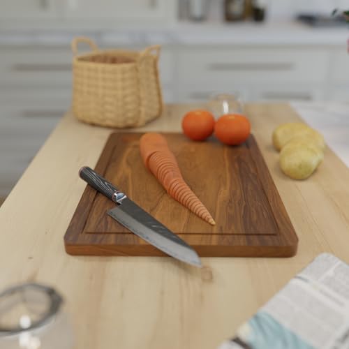 ETIQUETTE ART Sheesham Wood Cutting Boards for Kitchen, Heavy Duty Sheesham Wood Cutting Board with Juice Groove, Bamboo Chopping Board for, Vegetables, Friuts,Meat (Design 1) - Image 5