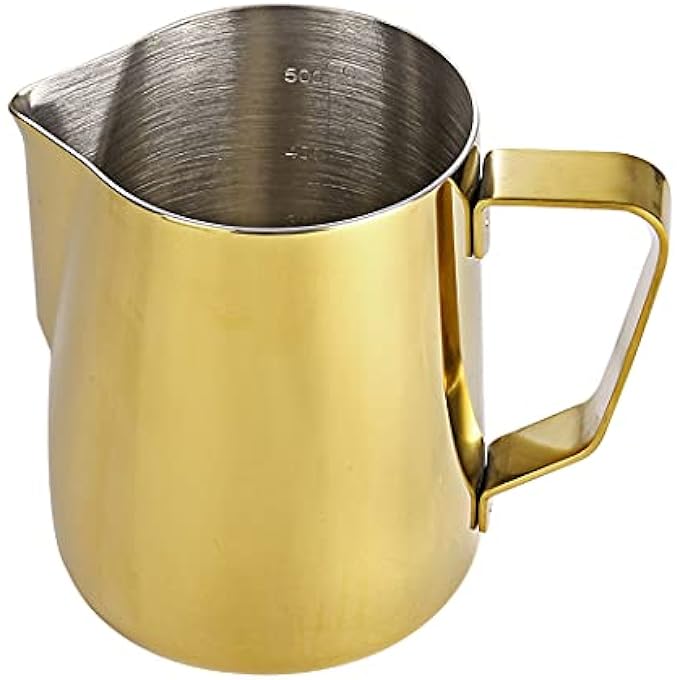 ريحني إبريق رغوة الحليب من ديانو، سعة 600 مل، مصنوع من الفولاذ المقاوم للصدأ، معزول، كوب رغوة حليب القهوة، إبريق تبخير الإسبريسو مع مقبض ومقياس قياس، كوب رغوة الحليب لفن اللاتيه - Image 1