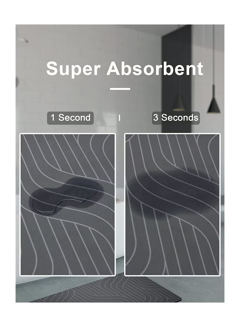 Ucanbe Diatom Bath Mat – Anti-Slip Bathroom Floor Mat, Quick-Dry, Super Absorbent, Thickened Soft Bathtub Rug with Non-Slip Bottom, Easy-to-Clean, 40 x 60 cm - Image 5