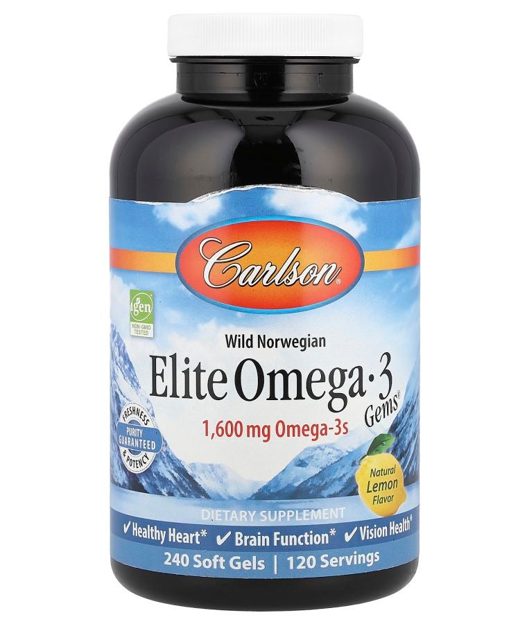Wild Norwegian Elite Omega-3 Gems® Natural Lemon 240 Soft Gels