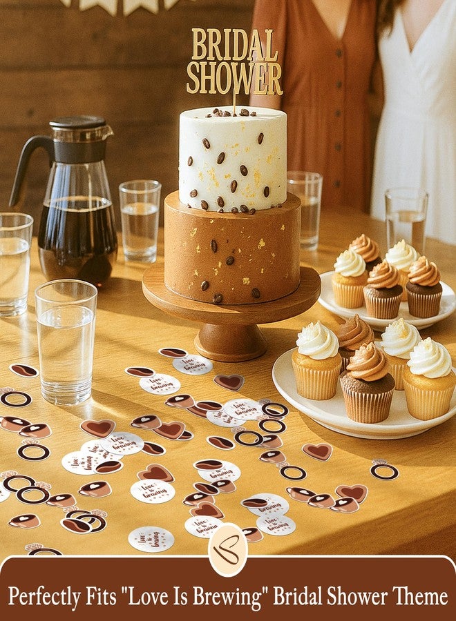 Stofinity Love Is Brewing Bridal Shower Decorations - 200 Pcs Coffee Themed Bridal Shower Decor, Engagement Party Favor Coffee Confetti For Table - Image 4
