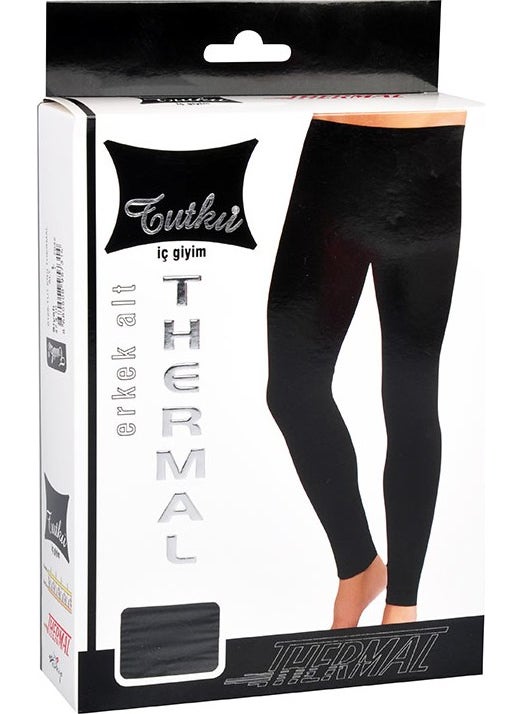Tutku 0125 Men's Thermal Single Bottom Black  - Image 2