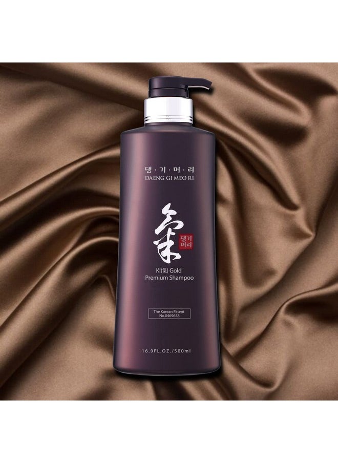 DAENG GI MEO RI - Ki Gold Premium Shampoo+Treatment Set Effectively Moisture To Dry And Rough Hair No Artificial Color 16.9 Fl Oz - Image 1