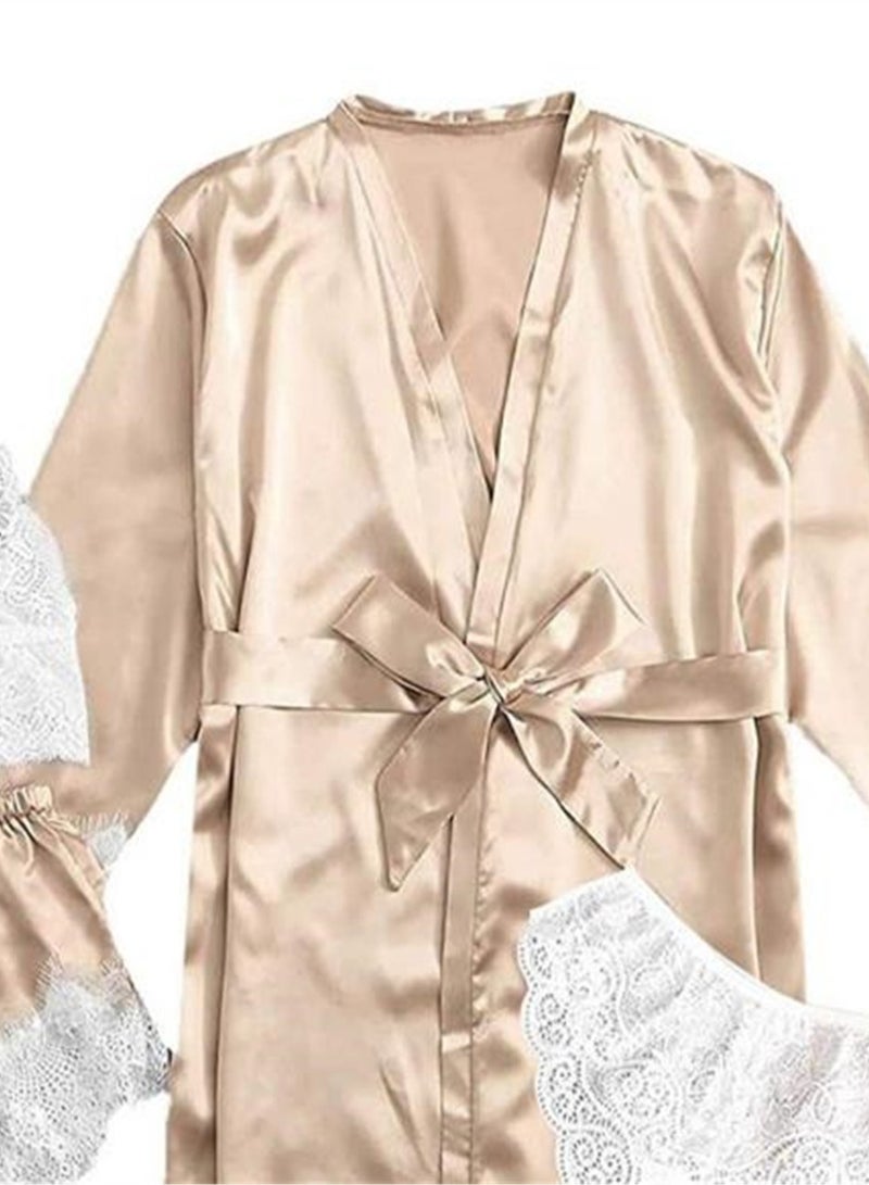 4pcs pajamas women's home pajamas lace pajamas set - Image 5