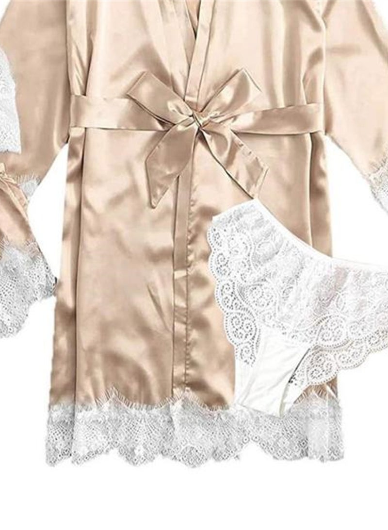 4pcs pajamas women's home pajamas lace pajamas set - Image 4