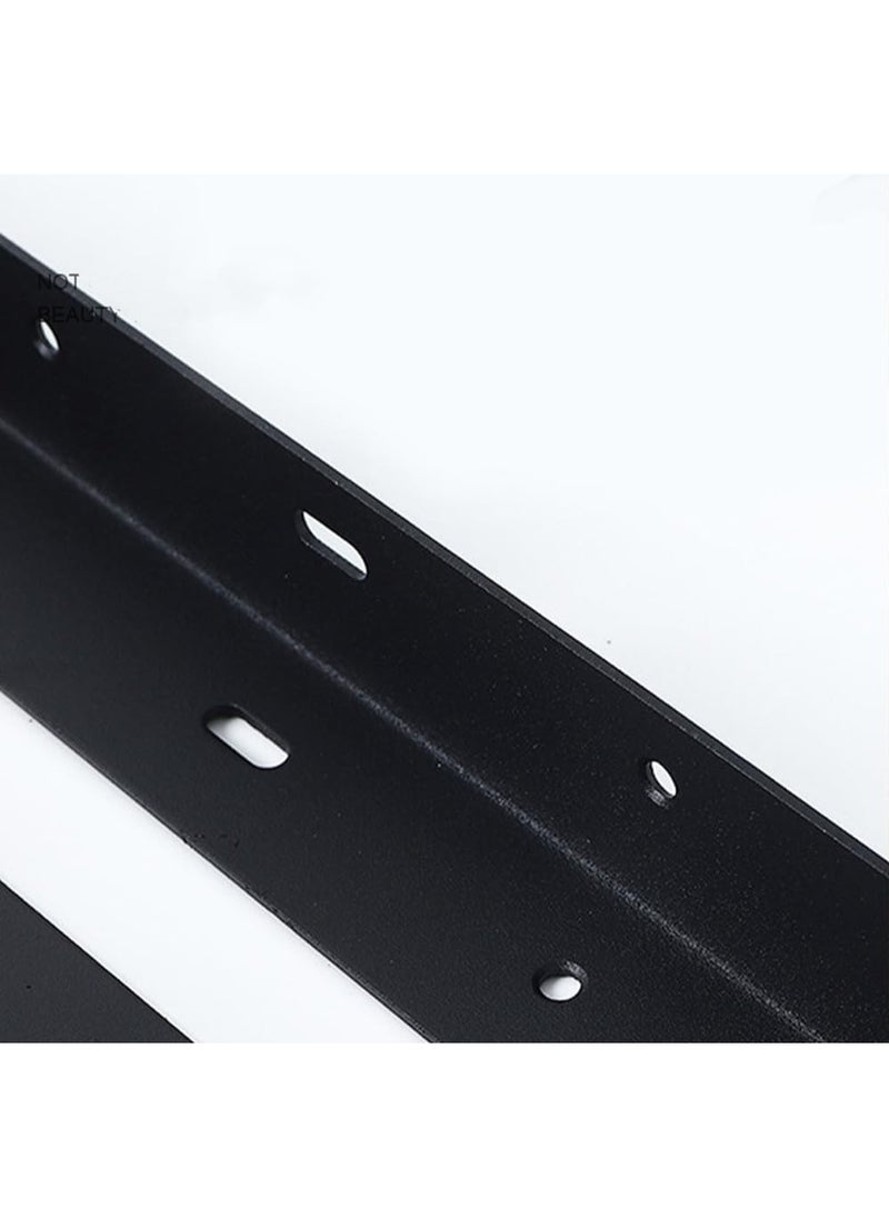 Rubik Shelf Brackets 12.6 inch - 2pcs Hidden Suspended Wall Mounted Heavy Duty Corner Brace Joint Right Angle L Shaped Bracket for DIY Table Bench Countertop - Silver  - Image 4