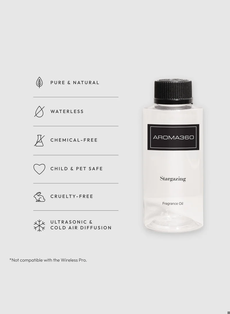 أروما 360  زيت عطري ستارغيزينغ – مستوحى من كونتينوم – الروائح تشمل الشاي الأبيض، البرغموت والياسمين – 200 مل