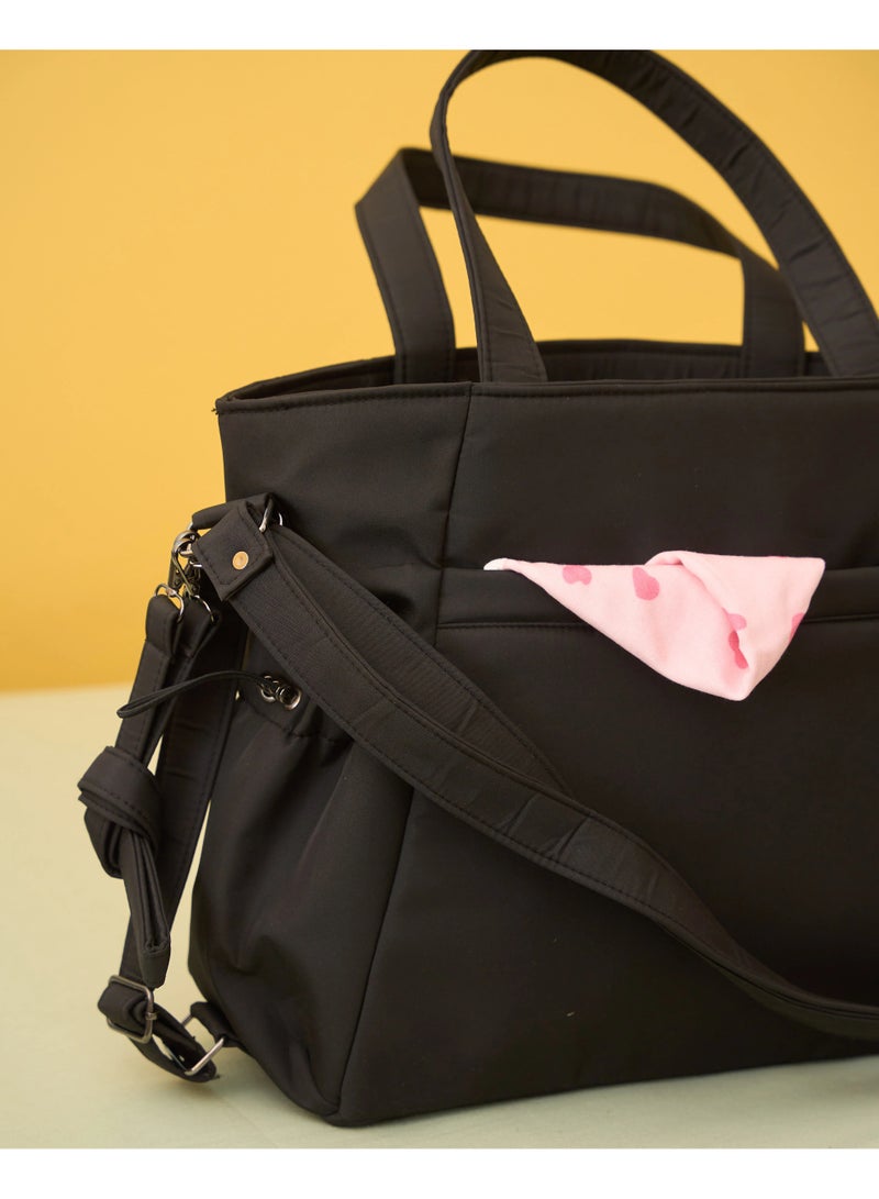Zuri Diaper Bag- Black - Image 5