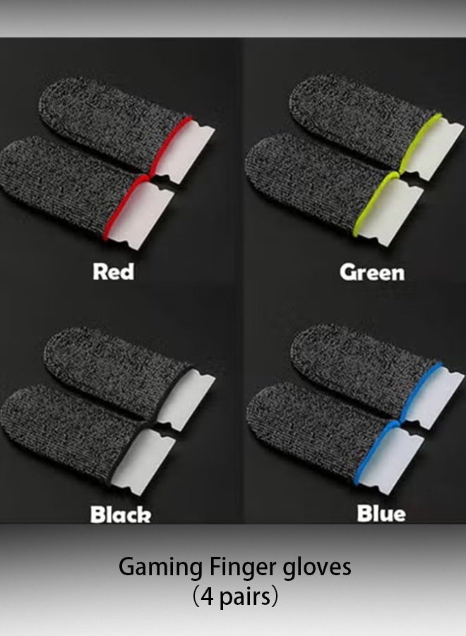 Gaming Finger gloves, Gaming Finger Sleeves, 0.3mm Silver Fiber dedales Gamer, Smooth Operation, Anti-Sweat, Extremely Thin,Maximum Touch Response,Comfortable fit, Fit Mobile Phone Tablet Devices（4 pairs） - Image 1