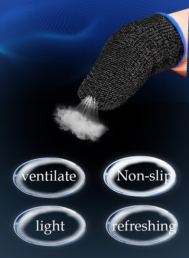 Gaming Finger gloves, Gaming Finger Sleeves, 0.3mm Silver Fiber dedales Gamer, Smooth Operation, Anti-Sweat, Extremely Thin,Maximum Touch Response,Comfortable fit, Fit Mobile Phone Tablet Devices（4 pairs） - Image 3