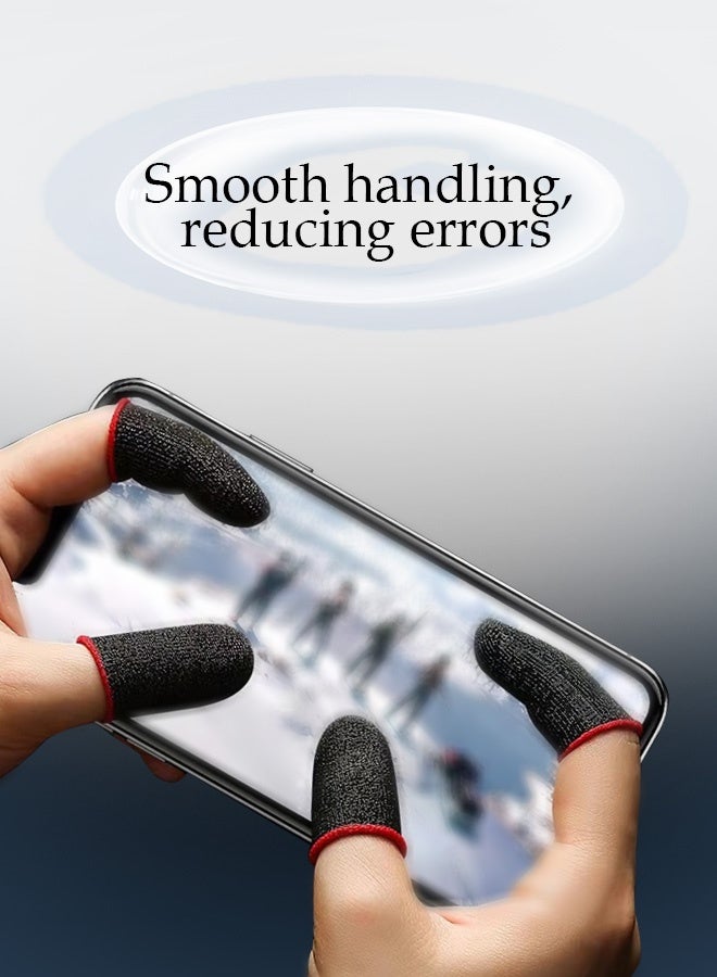 Gaming Finger gloves, Gaming Finger Sleeves, 0.3mm Silver Fiber dedales Gamer, Smooth Operation, Anti-Sweat, Extremely Thin,Maximum Touch Response,Comfortable fit, Fit Mobile Phone Tablet Devices（4 pairs） - Image 5