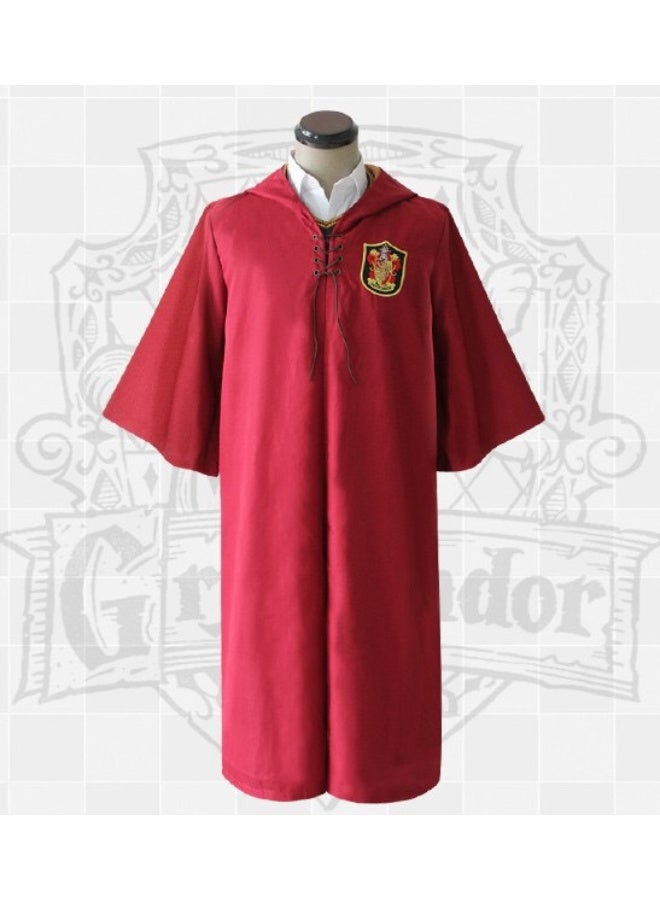 Harry Potter Gryffindor Quidditch Cosplay Uniform with Red Cape Multiple Sizes Embroidered Crest for Conventions & Halloween - Image 1