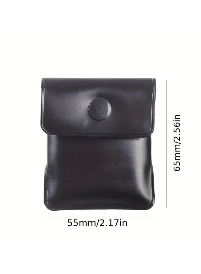 Portable Fireproof Ashtray Black Heat Resistant Sponge Compact Pocket Size for Outdoor Travel - Image 1