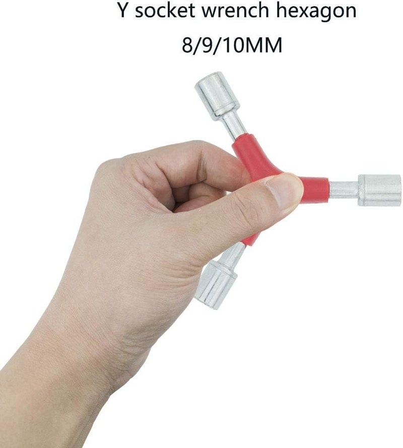 YOUMI Bicycle Wrench Tool, Y-Shaped External Three-Way Hexagon 2.5/3/4/MM 5/6/8MM, Y Socket Wrench hex 8/9/10MM. Used for Bicycle Repair Tools. - Image 2