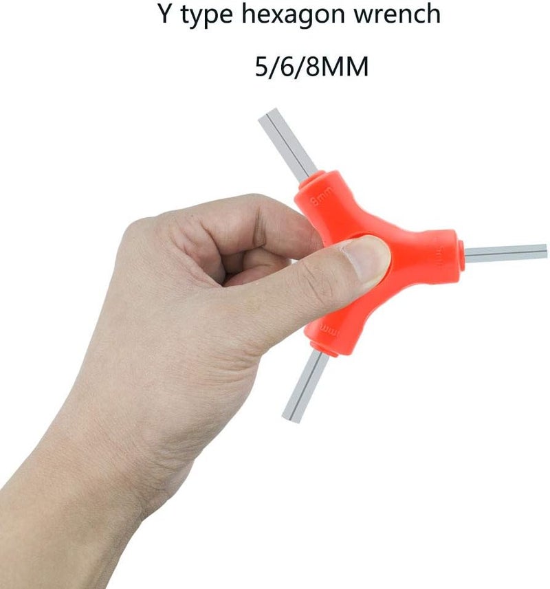 YOUMI Bicycle Wrench Tool, Y-Shaped External Three-Way Hexagon 2.5/3/4/MM 5/6/8MM, Y Socket Wrench hex 8/9/10MM. Used for Bicycle Repair Tools. - Image 3