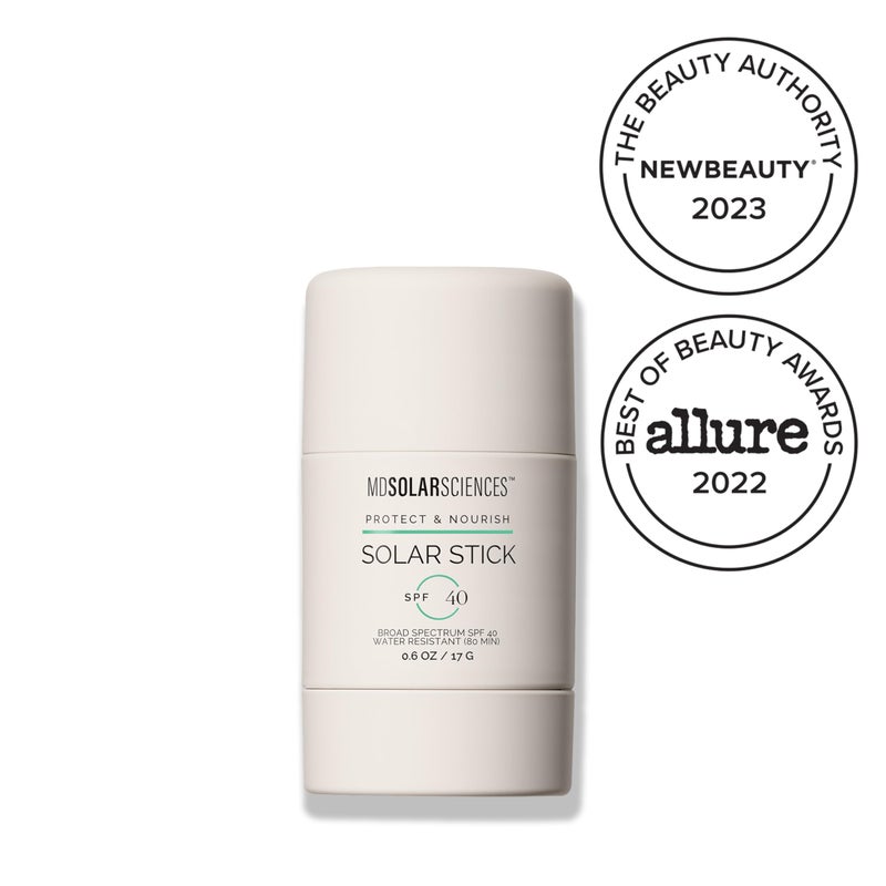 MDSolarSciences Solar Stick Mineral Sunscreen Stick SPF 40 | Water-Resistant, Broad Spectrum UV Protection | Hydrating Zinc & Vitamin C Formula | Reef-Safe, Vegan | Non-Greasy, No White Cast (0.6 Oz) - Image 2