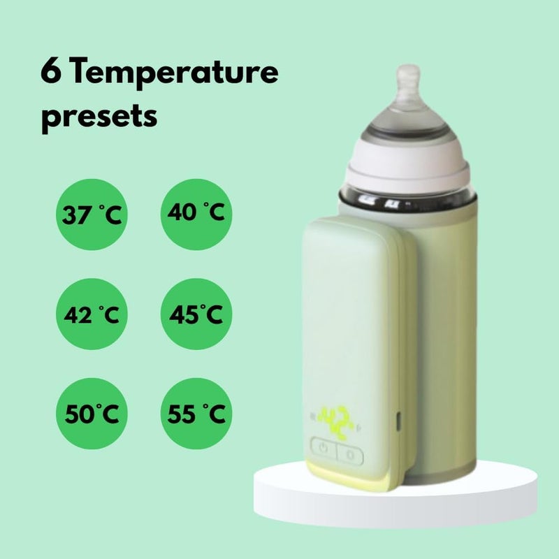 turtees Portable Baby Bottle Warmer with 4-Layer Insulation and 6 Temperature Settings - Image 2