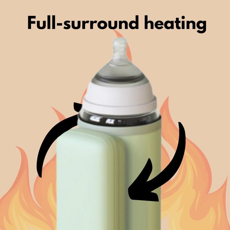 turtees Portable Baby Bottle Warmer with 4-Layer Insulation and 6 Temperature Settings - Image 4