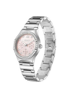 ECSTACY Ecstacy Women's 6P29 Movement Watch, Multi Function Display and Stainless Steel Strap - E23608-SBSMP, Silver  - Image 2