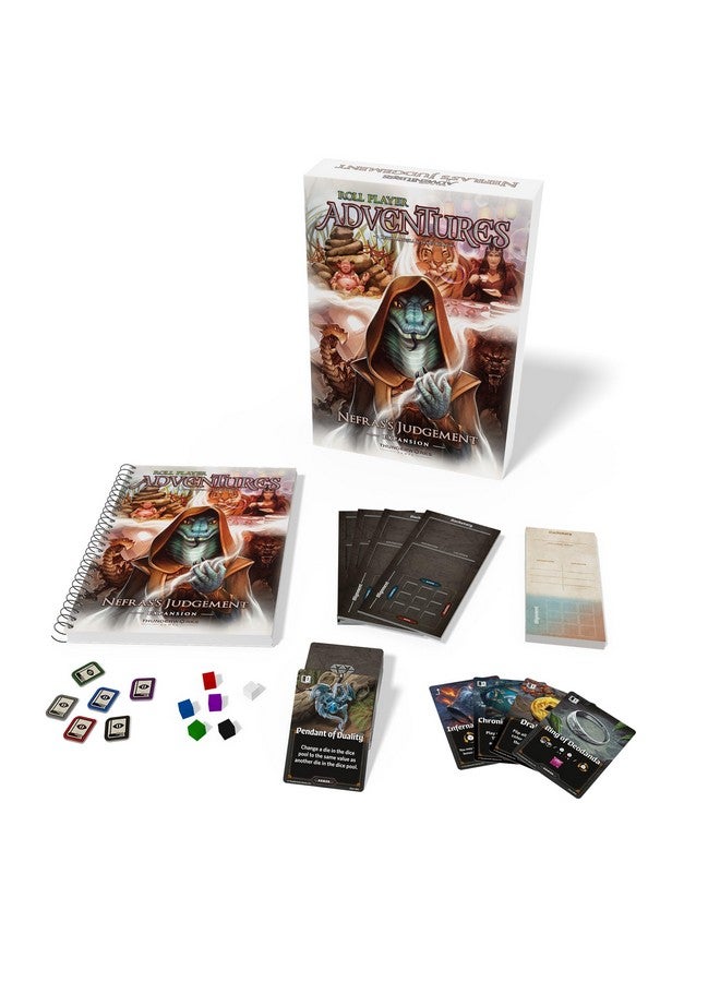 Thunderworks Games Roll Player Adventures: Nefras's Judgement Expansion - Thunderworks, Narrative Game, Ages 14+, 1-4 Players, 90-150 Min - Image 2