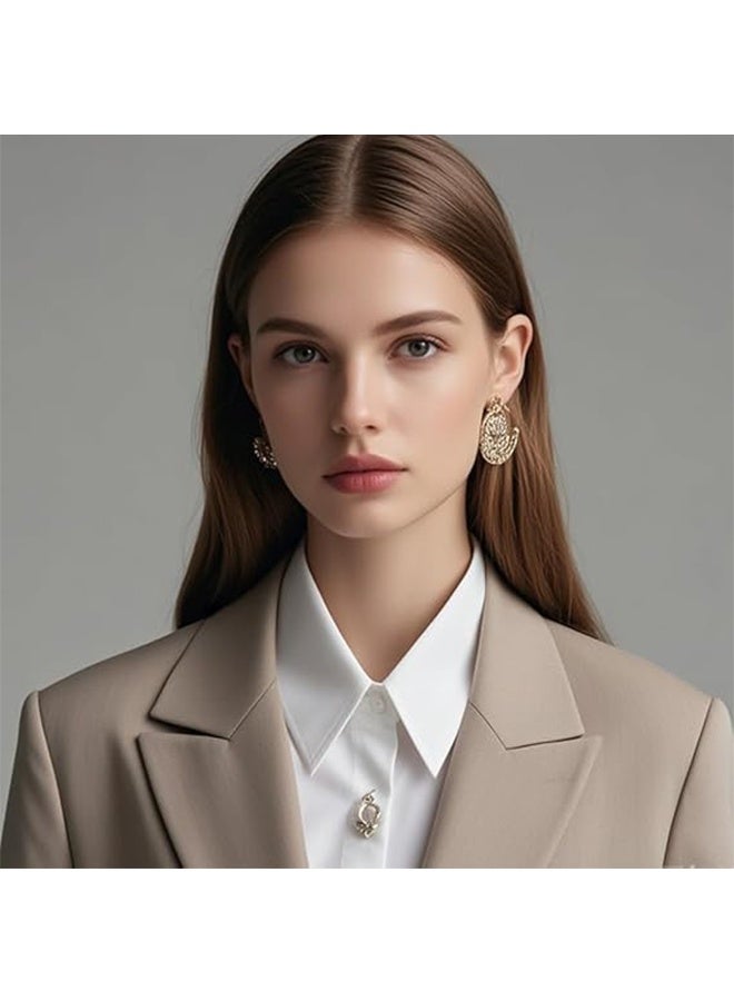 Ba Love 2 Pieces Fake Collar Detachable Collar for Women Half Shirts Half False Blouse Dickey False Collar for Women (White) - Image 3