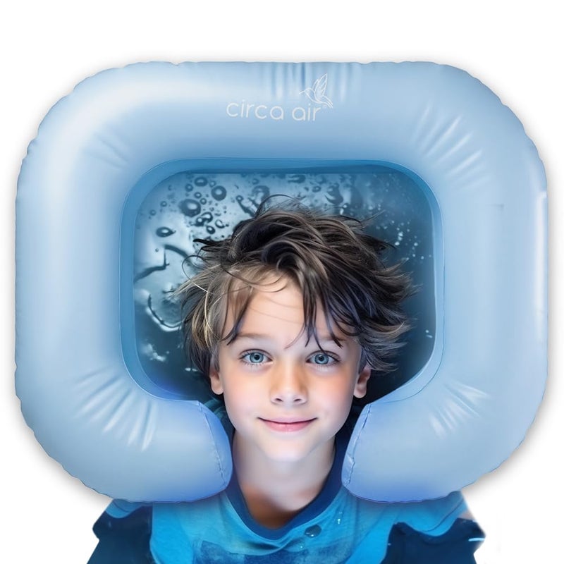 Circa Air Portable Shampoo Bowls For Home Inflatable Hair Washing Station for Kids Basin For Bedridden Portable Sink for Washing Hair Dread Locs Detox Tub Blow Up Shampoo Basin - Image 2