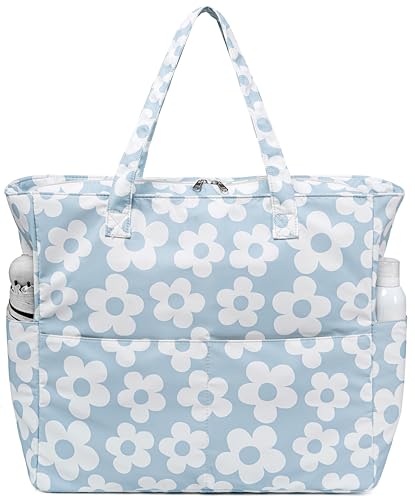 BLUBOON Beach Pool Bags Tote for Women Ladies Large Gym Tote Carry On Bag With Wet Compartment for Weekender Travel Waterproof - Image 1