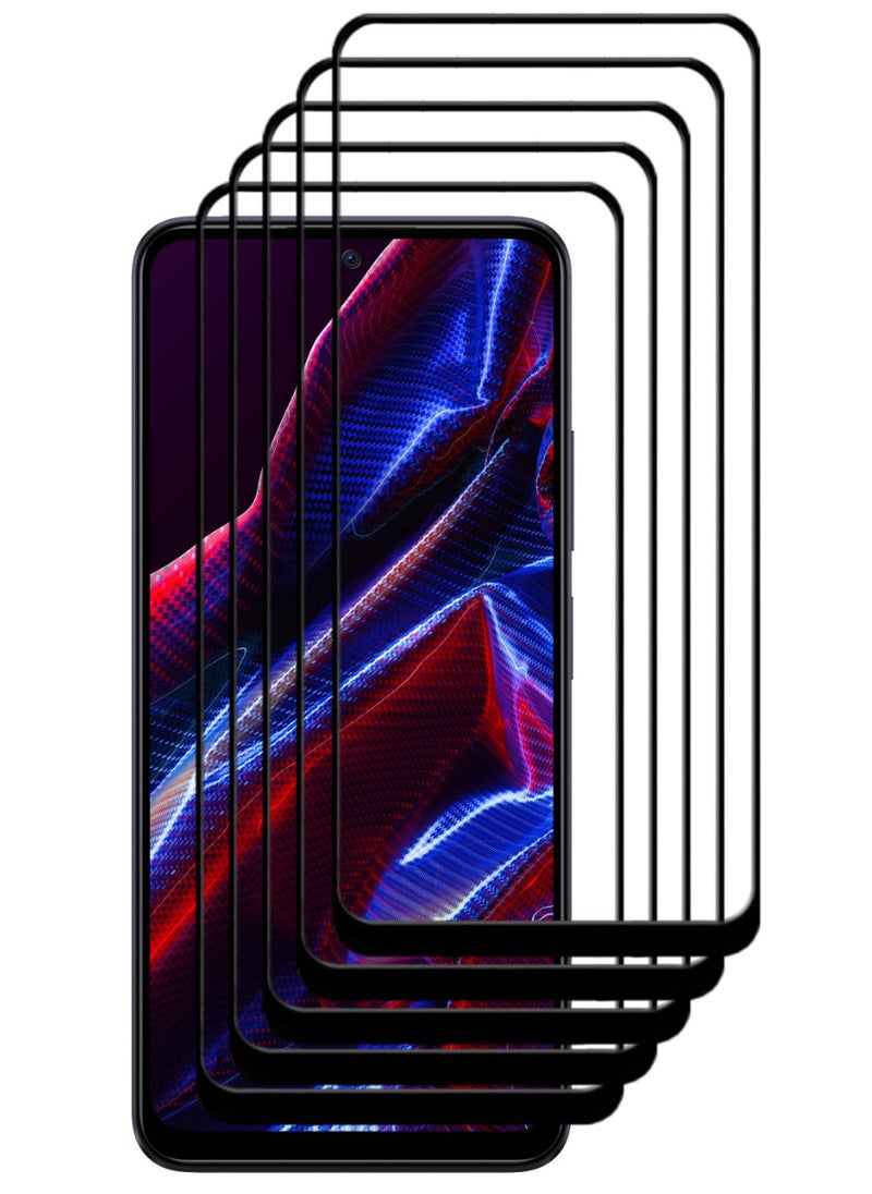 ACLIX 5 Pieces Antistatic ESD Dustproof Premium Quality High Definition Tempered Glass Screen Protector Designed For Xiaomi Poco X5 - Image 1