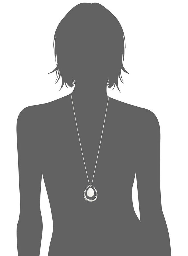 NINE WEST قلادة فضية قابلة للتعديل للنساء 40 سم - Image 2