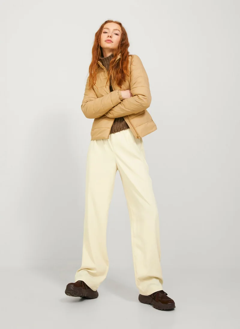جي جي اكس اكس High Waist Mom Fit Cream Women's Trousers 12200751