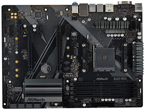 Asrock B450 PRO4 R20 AM4 AMD Promontory B450 SATA 6Gbps ATX AMD Motherboard - Image 3