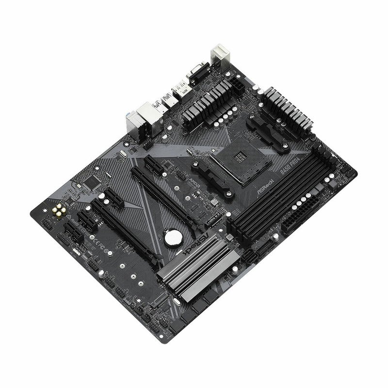 Asrock B450 PRO4 R20 AM4 AMD Promontory B450 SATA 6Gbps ATX AMD Motherboard - Image 2