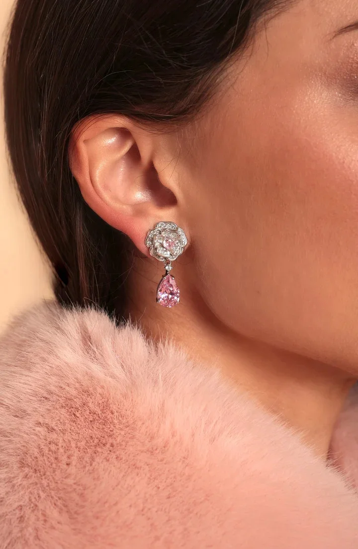Viscountess' Bow and Pearl Gold-Plated Silver Earrings