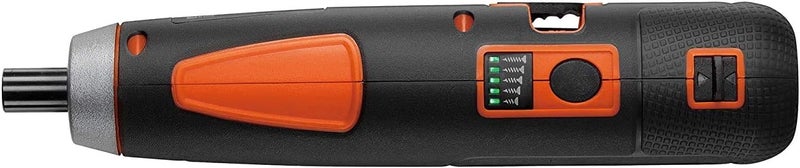 بلاك اند ديكر مفك براغي كهربائي لاسلكي، بطارية ليثيوم أيون ٤ فولت ٥ نيوتن متر، ٢٧ ملحقًا، بدء التشغيل بالضغط، قابض إلكتروني دقيق، ضوء ليد، أداة تجريد أسلاك، صندوق أدوات، صغير الحجم وخفيف الوزن، برتقالي/أسود - Bd40K27-B5 - Image 2