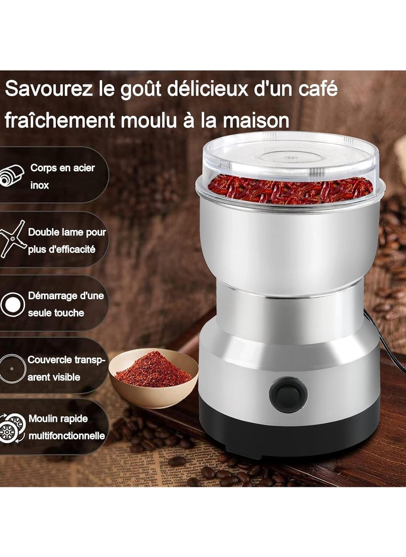 FALMER - 300ml 500W Multifunctional Electric Coffee Grinder, Four Stainless Steel Blades for Fine and Efficient Grinding, for Grinding Coffee Beans, Spices, Flax Seeds and More - Image 1