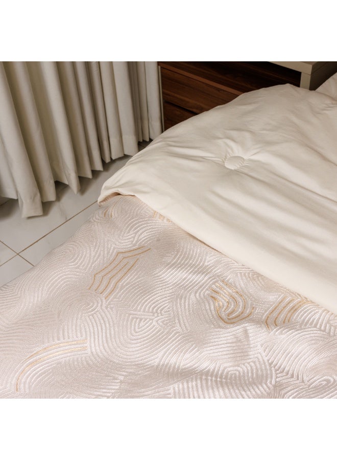 FoamZone Jacquard Microfiber Comforter, 10 PCs King Size 270x260 cm - Image 3