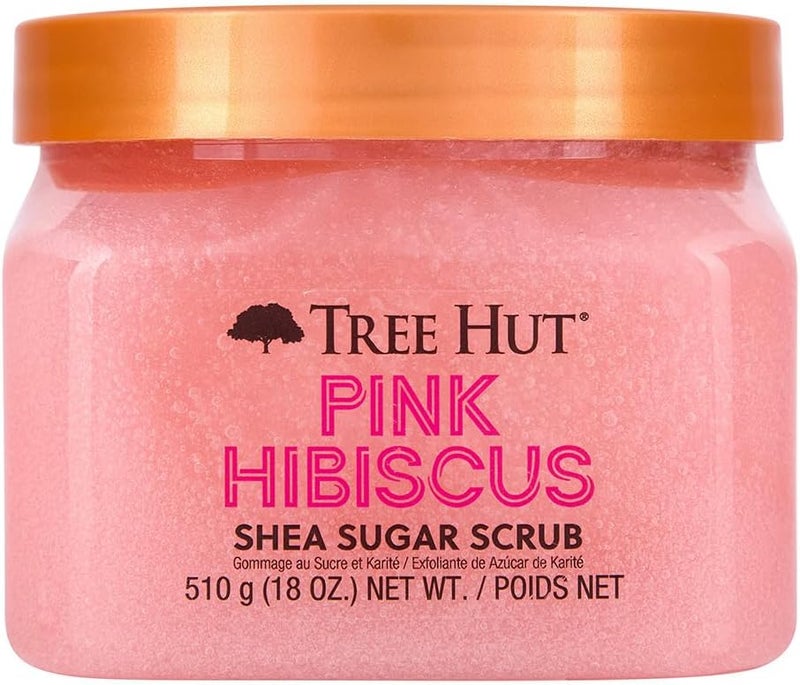 Tree Hut Pink Hibiscus Shea Sugar Scrub - 18 oz Ultra Hydrating Exfoliating Body Scrub - Image 1