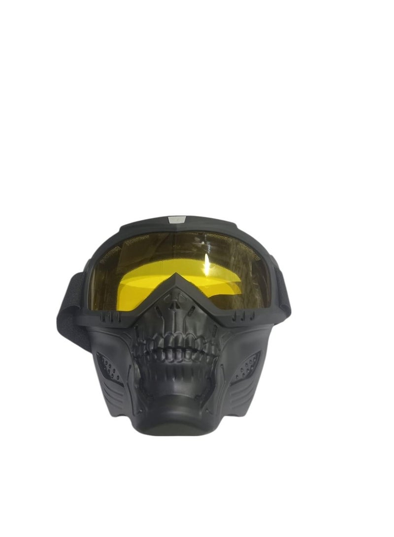 Generic Men's and Women's Motorcycle Goggles with Mask, UV Protection Motorcycle Goggles, Skull Goggles, Helmet Goggles for Dirt Bikes and Off-Road Skiing - Image 1