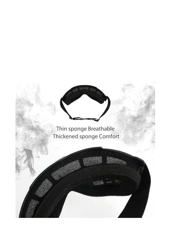 Generic Men's and Women's Motorcycle Goggles with Mask, UV Protection Motorcycle Goggles, Skull Goggles, Helmet Goggles for Dirt Bikes and Off-Road Skiing - Image 2