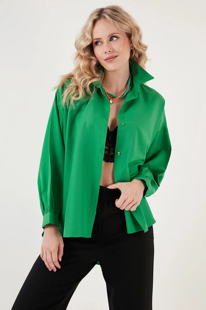 Lela Cotton Comfortable Cut Poplin Shirt Women's Shirt 6234788