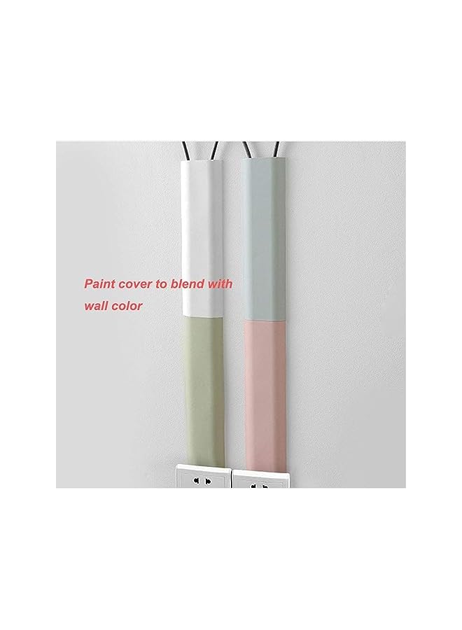 promass Floor Cable Cover Protector, 4 PCS Wall TV Trunking Cable Cover, Length 30cm Wall Raceway, Wall Mount TV Cable Concealer Cord Cover, Cord Raceway Conceal Kit to Hide Cables (White) - Image 4