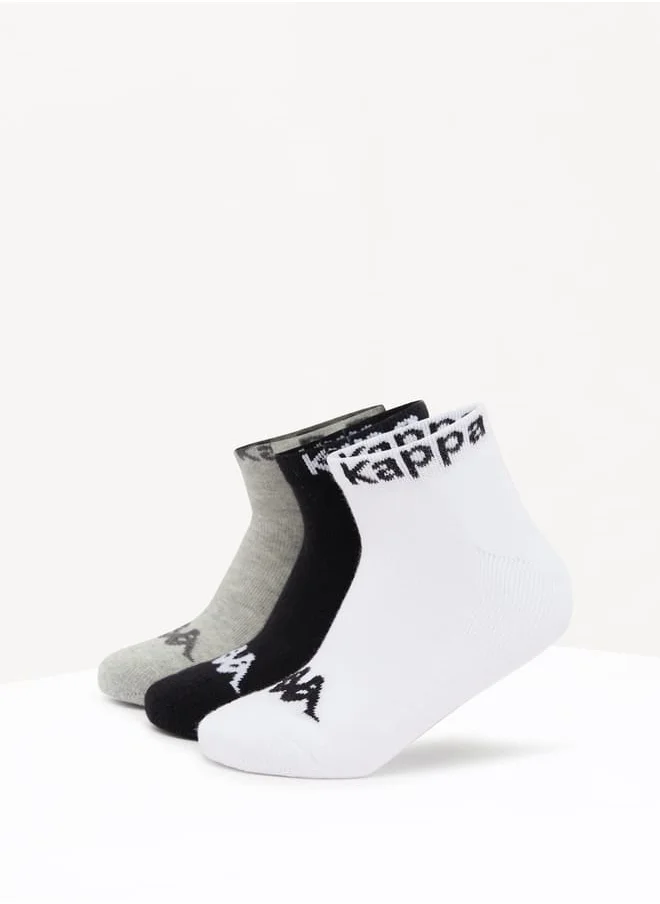 Kappa Boys Printed Ankle Length Sports Socks - Set of 3