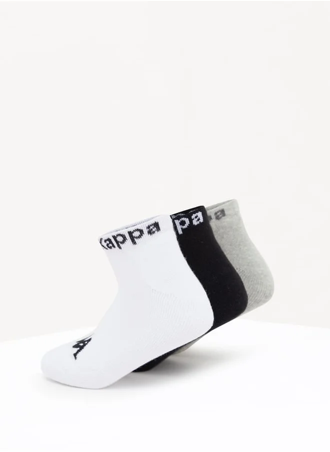 Kappa Boys Printed Ankle Length Sports Socks - Set of 3