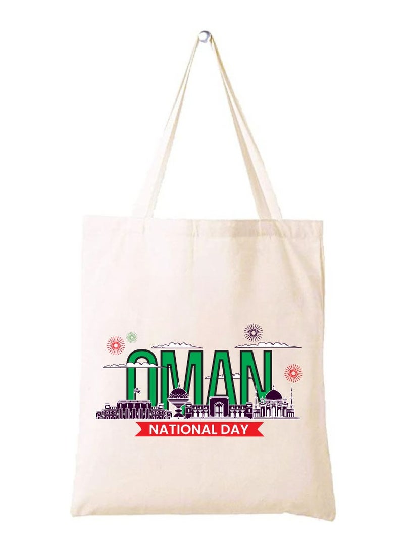 Oman National Day Cotton Tote Bag - A Reusable and Eco-Friendly Way to Show Your Omani Spirit - Image 1